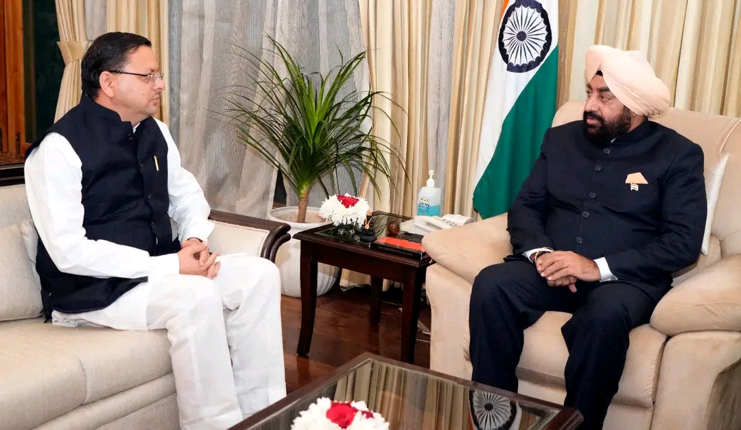 CM Dhami met the Governor regarding Global Investors Summit